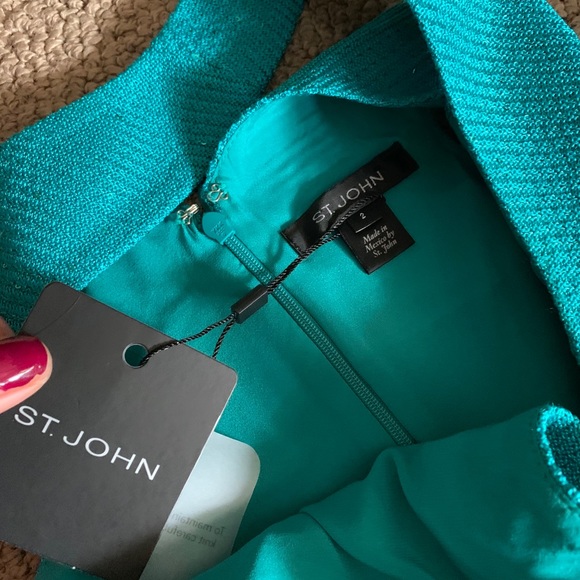 St John Blake Knit crossover dress - Picture 5 of 10